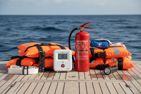 Marine Safety Essentials: CO Alarms, Fire Extinguishers, and Life Jackets