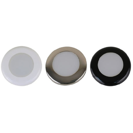Scandvik A3C Downlight Kit  Cool White wSS White  Black Trim Rings