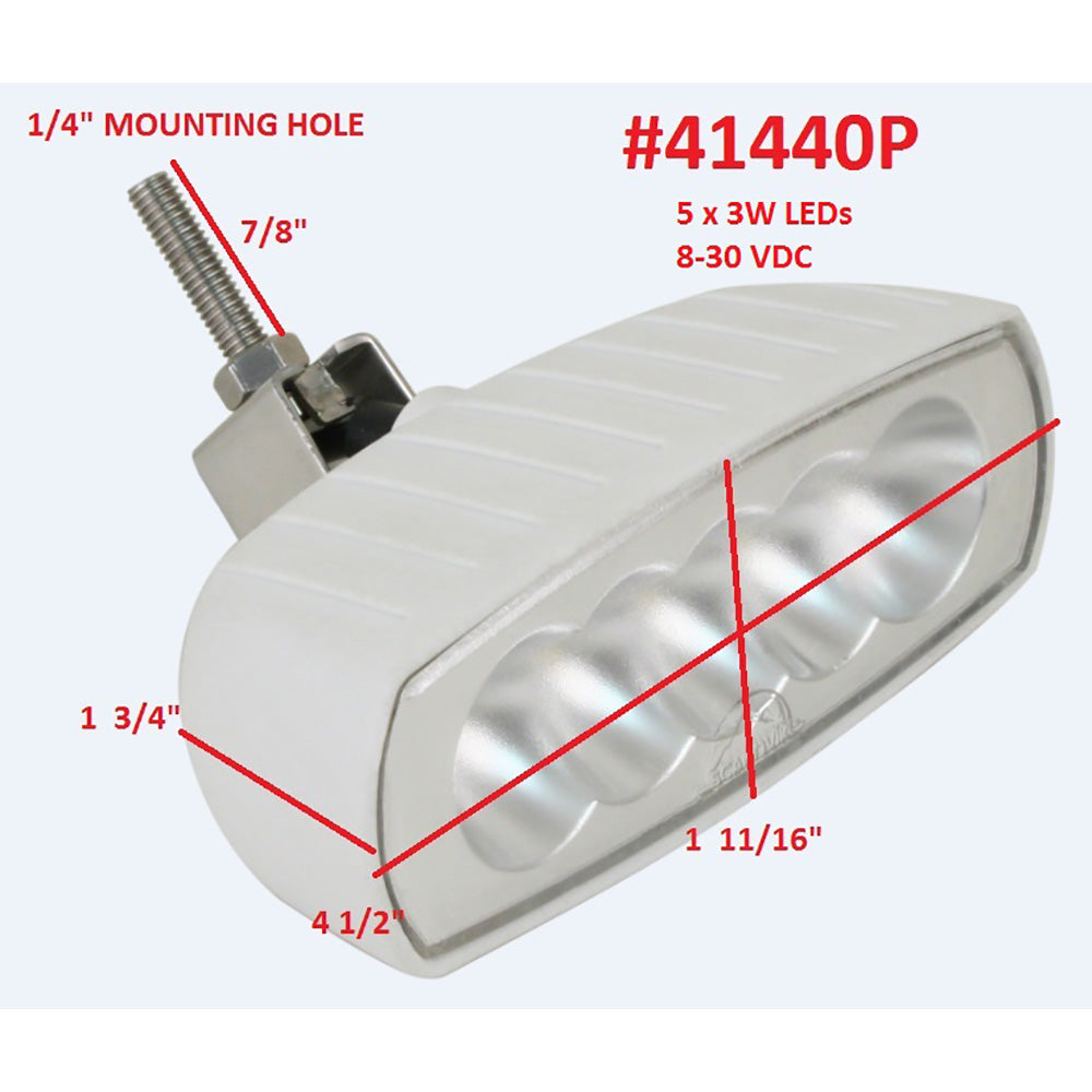 Scandvik Bracket Mount LED Spreader Light  White