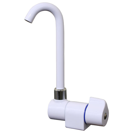Scandvik Tall Tap wFolding Spout  White Powder Coat Finish