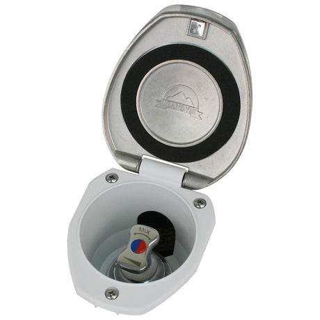Scandvik Recessed THandle Mixing Valve  SS wWhite Cup