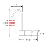 Scandvik Geometric Style Fold Down Mixer  775 Height
