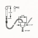 Scandvik Recessed Transom Shower w6 Hose  White