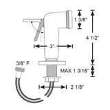 Scandvik Straight Handle Pull Out Sprayer  White w6 Hose