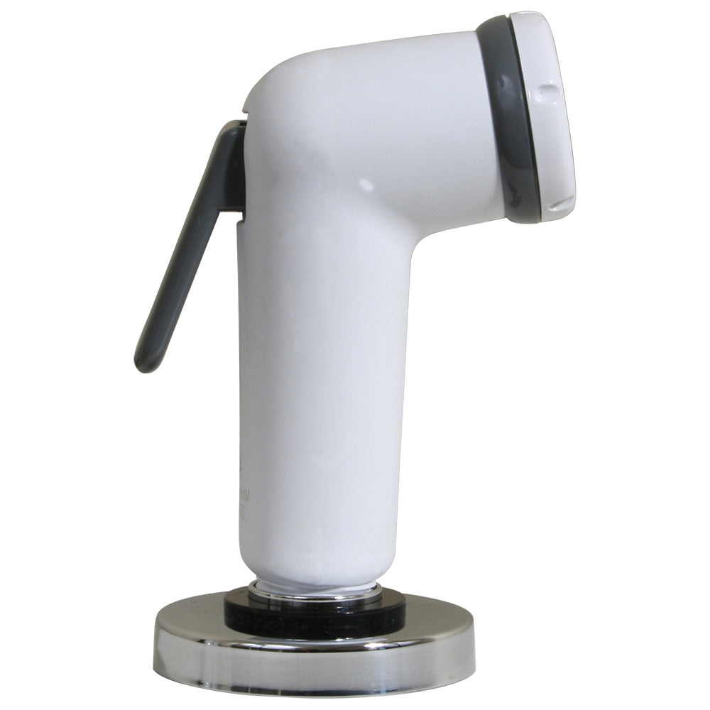 Scandvik Straight Handle Pull Out Sprayer  White w6 Hose