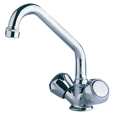 Scandvik Chrome Galley Mixer wSwivel Spout