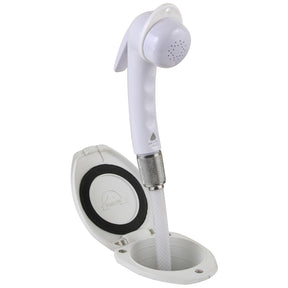 Scandvik Recessed Shower w6 White Hose  Euro Trigger Sprayer