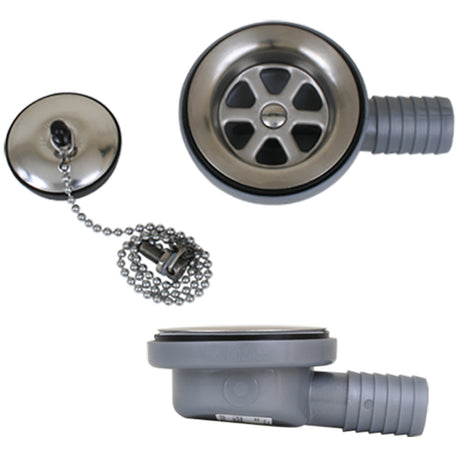 Scandvik Low Profile Drain Stopper  1 Outlet