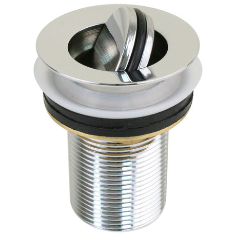 Scandvik Sink Drain wFlip Stopper  Chrome Plated Brass