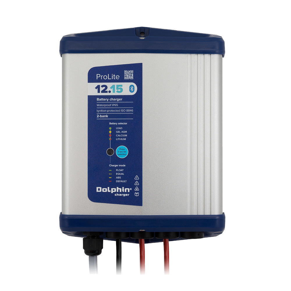 Dolphin Charger PROLITE Series Dolphin Battery Charger  12V 15A 110VAC  2 Outputs