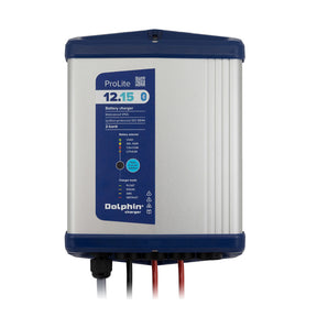 Dolphin Charger PROLITE Series Dolphin Battery Charger  12V 15A 110VAC  2 Outputs