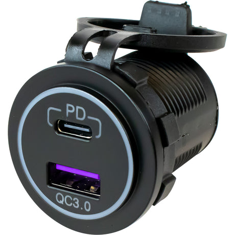 SeaDog USB 30  USBC Power Socket wOut Light