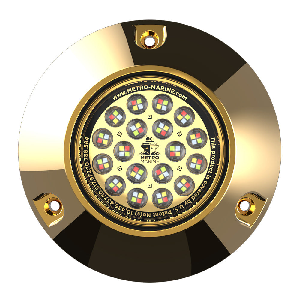 Metro Marine HighOutput Submersible Underwater Light wIntelligent Full Spectrum LEDs  RGBW 90 Beam