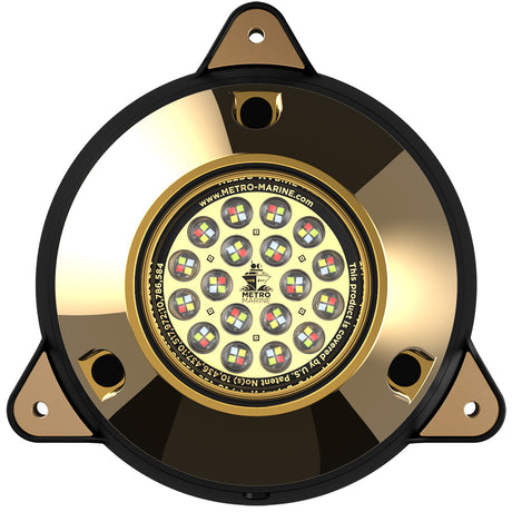 Metro Marine HighOutput Surface Mount Underwater Light wIntelligent Full Spectrum LEDs  RGBW 90 Beam