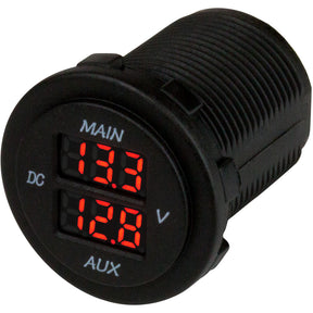 SeaDog Round Voltage Meter 5V15VDC wRainbow Dial