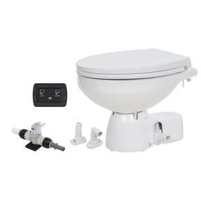 Jabsco Quiet Flush E2 Fresh Water Toilet Regular Bowl  24V  Soft Close Lid