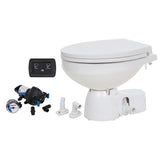 Jabsco Quiet Flush E2 Raw Water Toilet Regular Bowl  24V  Soft Close Lid