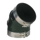 Trident Marine 3 ID 45Degree EPDM Black Rubber Molded Wet Exhaust Elbow w4 TBolt Clamps