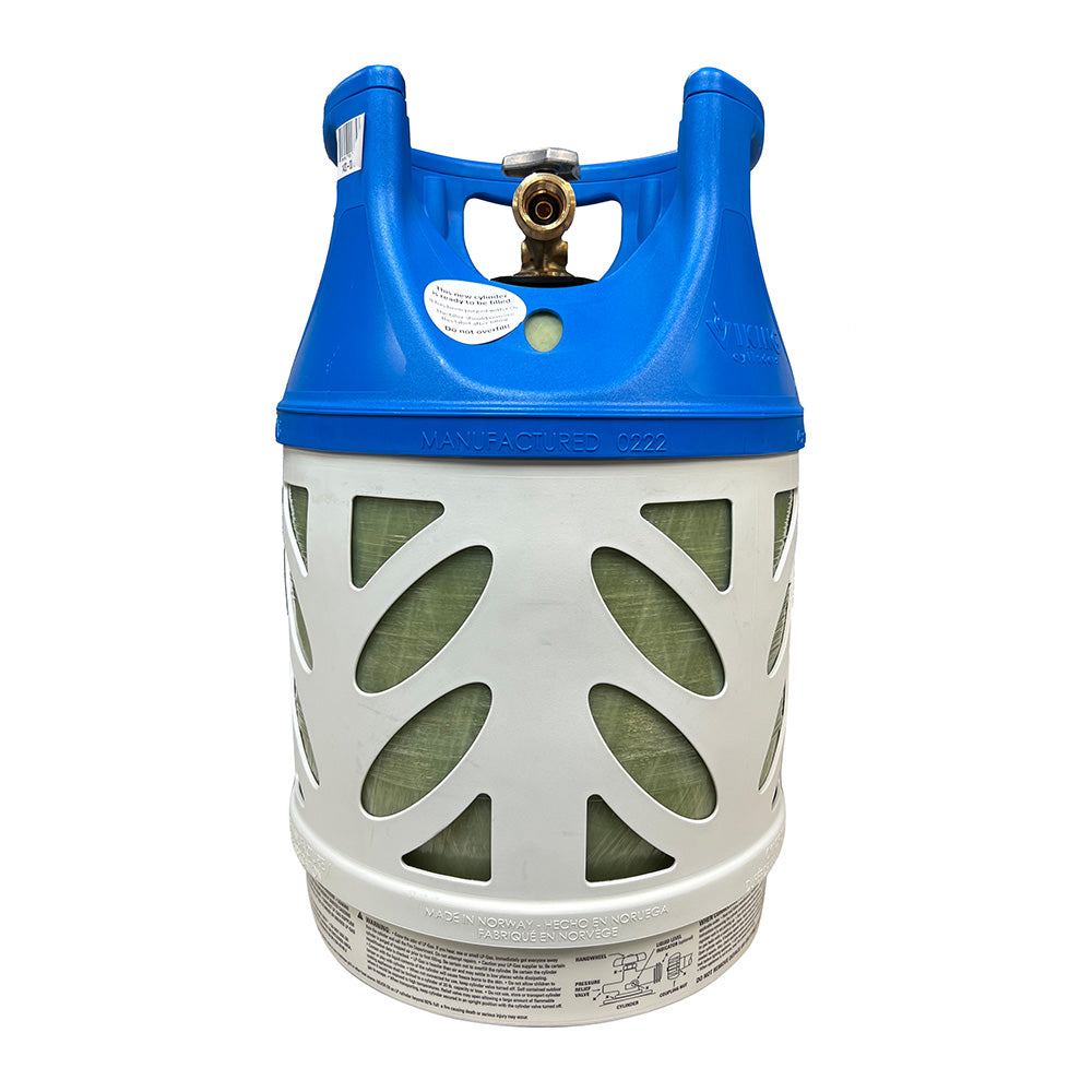 Viking Cylinders 17lb Vertical Fiberglass Composite LPG Cylinder wType 1 Valve  OPD DOT TC Approved