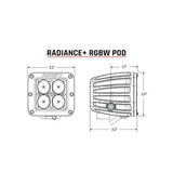 RIGID Industries Radiance  Pod  RGBW  Pair