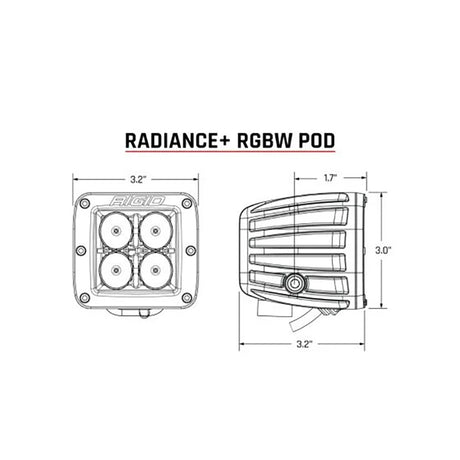 RIGID Industries Radiance  Pod  RGBW  Pair