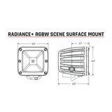 RIGID Industries Radiance Scene  RGBW  Surface Mount  Pair