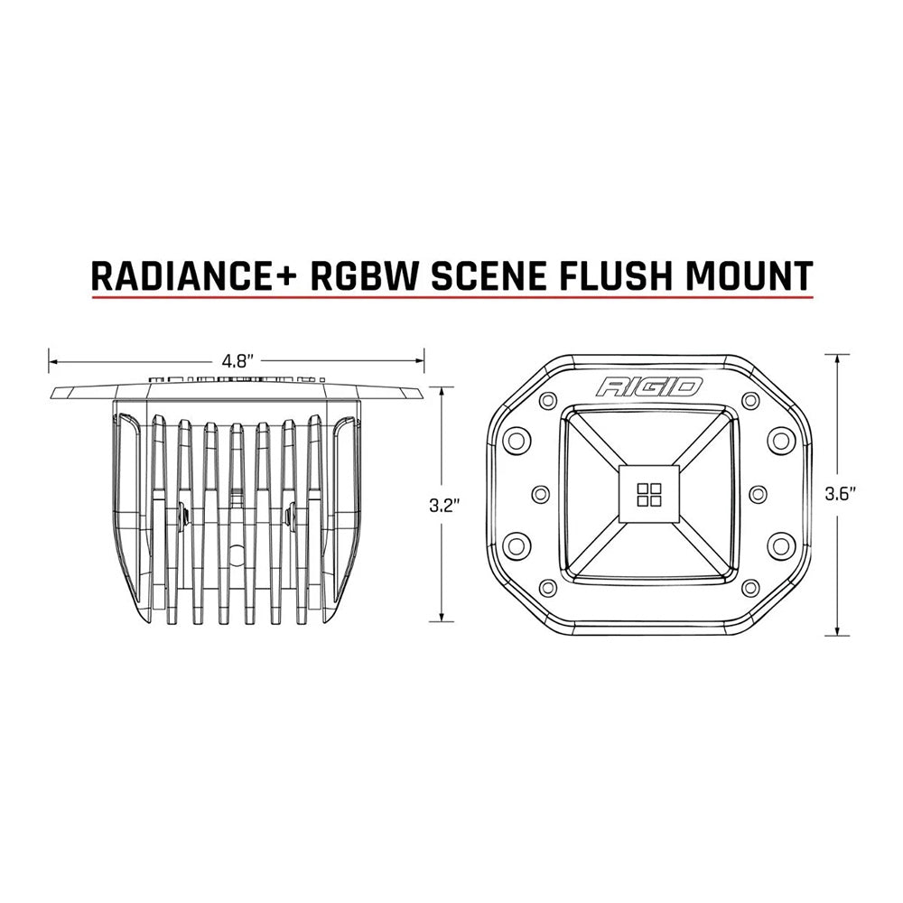 RIGID Industries Radiance Scene  RGBW  Flush Mount  Pair