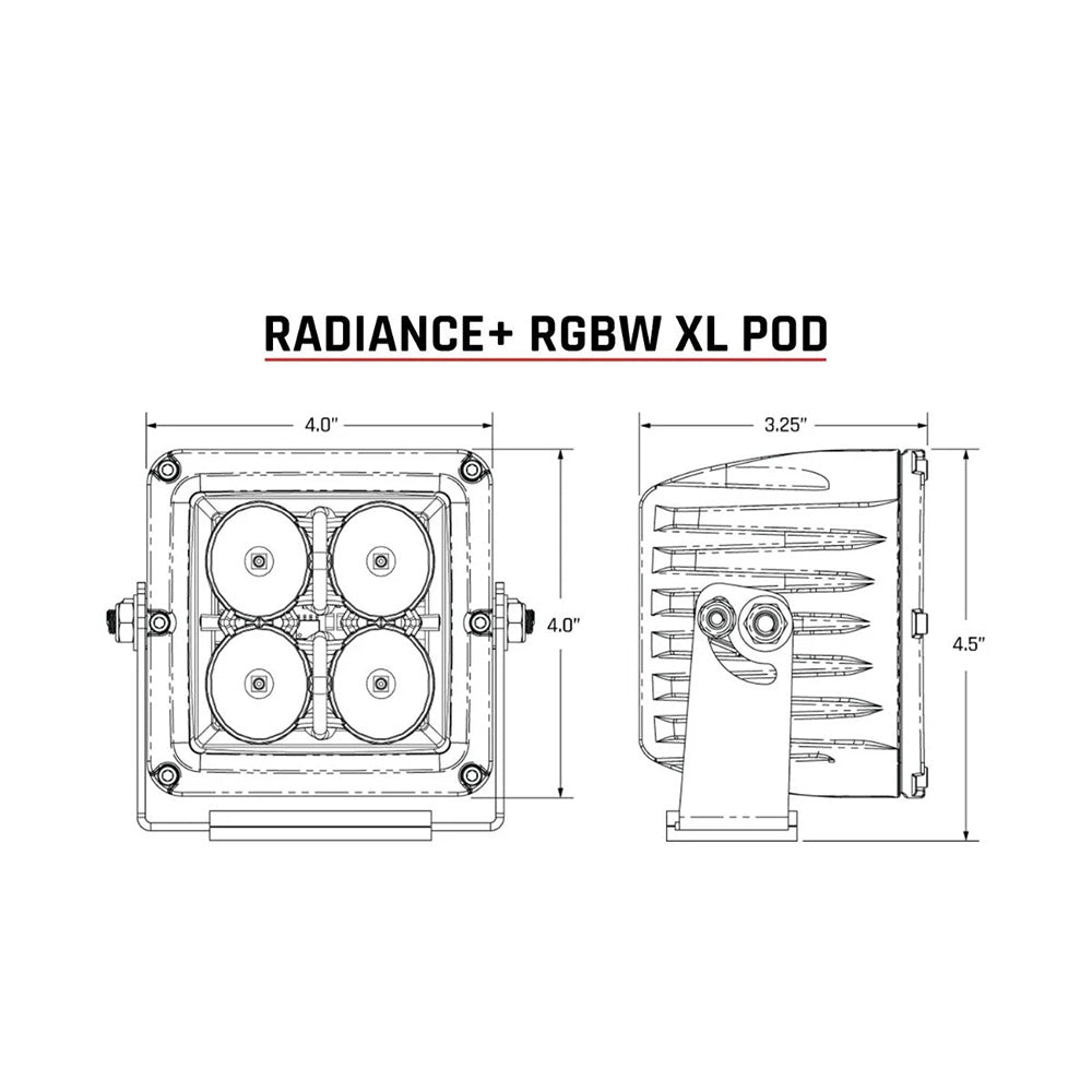 RIGID Industries XL Radiance  Light Pod  RGBW  Pair