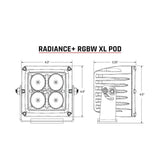 RIGID Industries XL Radiance  Light Pod  RGBW  Pair