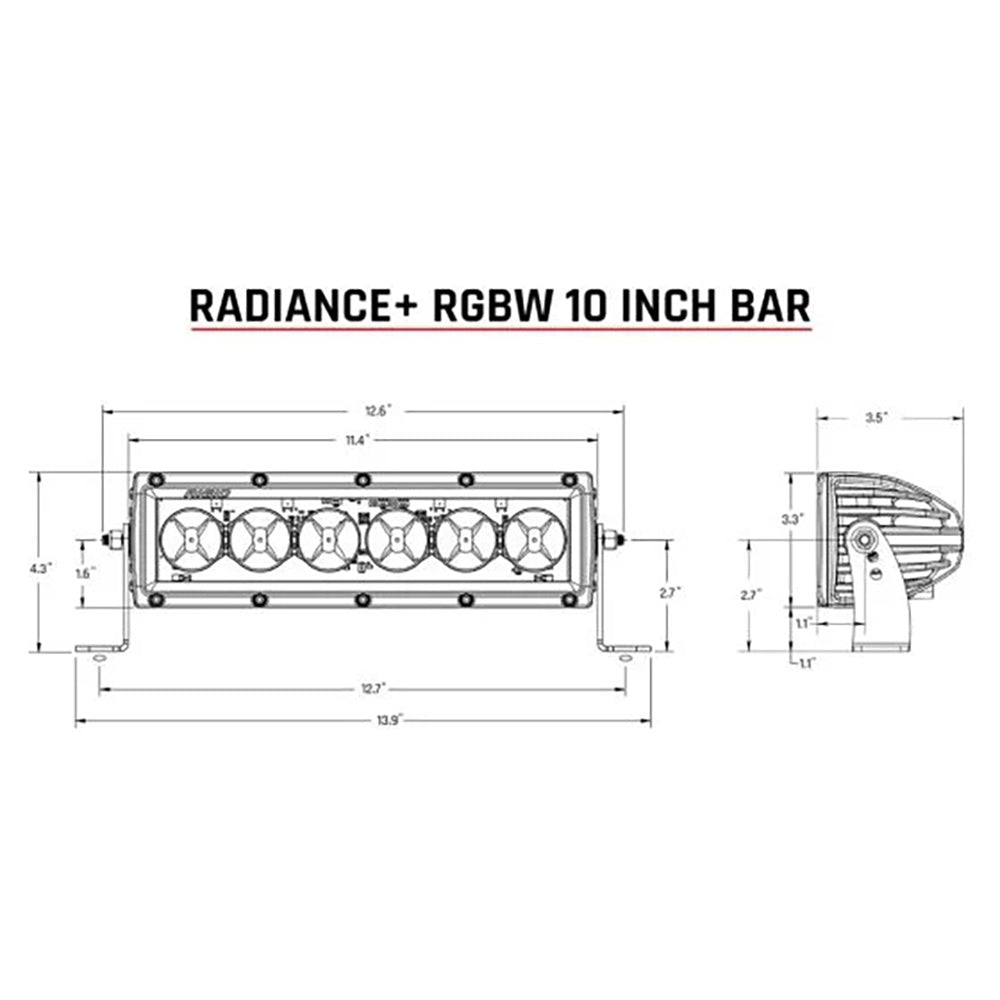 RIGID Industries Radiance  10 Light Bar  RGBW