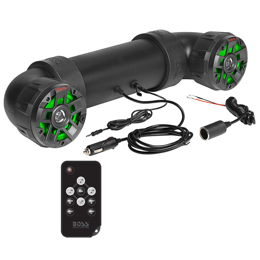 Boss Audio UTV4BRGB Amplified AllTerrain Sound System w4 Marine Speakers  1 Black Tweeters