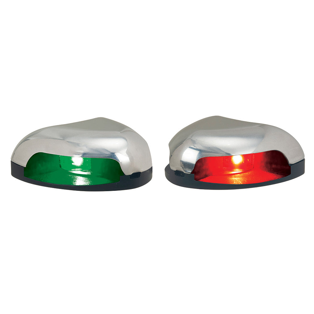 Perko RedGreen Horizontal Mount Side Light  Pair  Stainless Steel