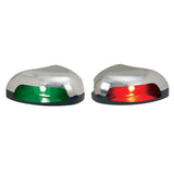 Perko RedGreen Horizontal Mount Side Light  Pair  Stainless Steel