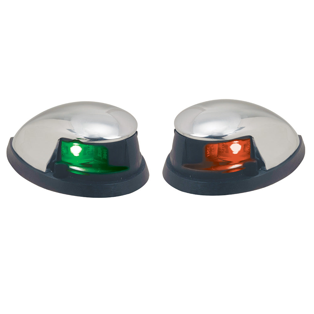 Perko RedGreen Horizontal Mount Side Lights  Pair  Chrome Plated Zinc