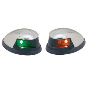 Perko RedGreen Horizontal Mount Side Lights  Pair  Chrome Plated Zinc