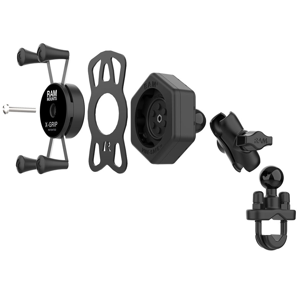 RAM Mount RAM XGrip Phone Mount wVibeSafe  UBolt Base  Short