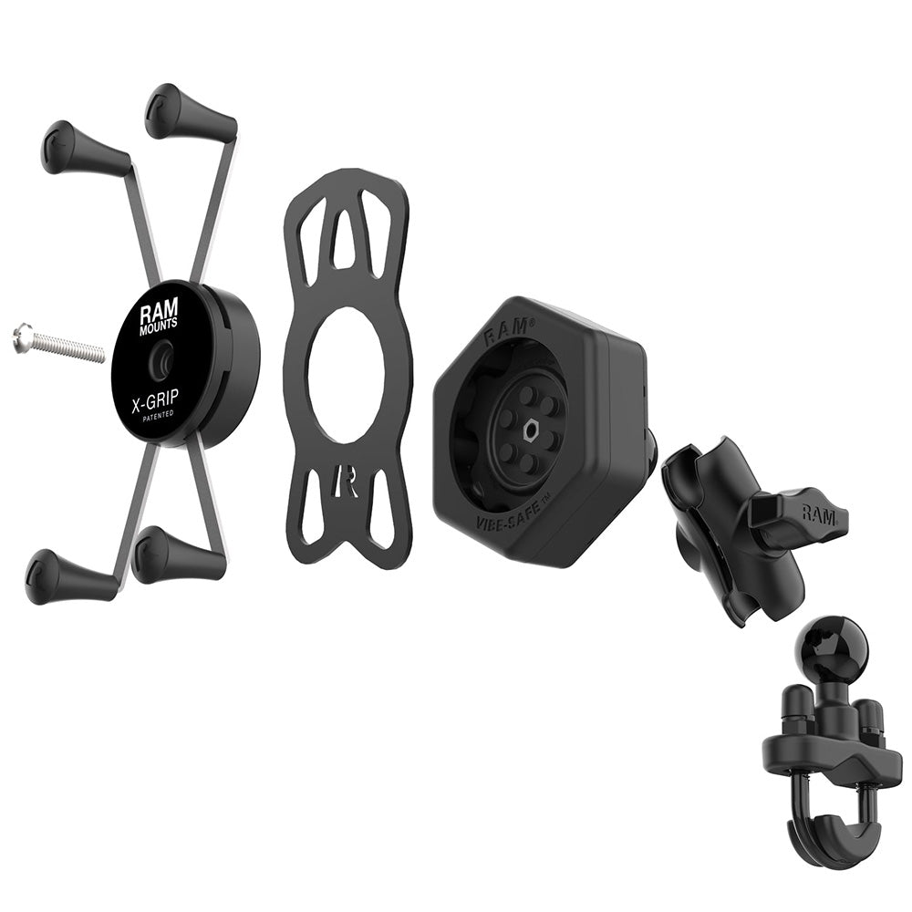 RAM Mount RAM XGrip Large Phone Mount wVibeSafe  UBolt Base  Short