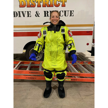 First Watch RS1005 Ice Rescue Suit  HiVis Yellow  SM Built to Fit 4658