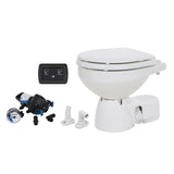 Jabsco Quiet Flush E2 Raw Water Toilet Compact Bowl  24V  Soft Close Lid