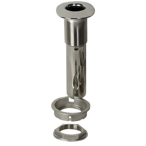 CE Smith 80 Series Screwless Flush Mount Rod Holder  0 Degree  Stainless Steel  Swivel Bottom  Black Liner