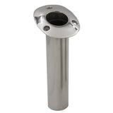 CE Smith 70 Series Standard Flush Mount Rod Holder  15 Degree  Stainless Steel  Gimbal Bar Bottom  Black Liner