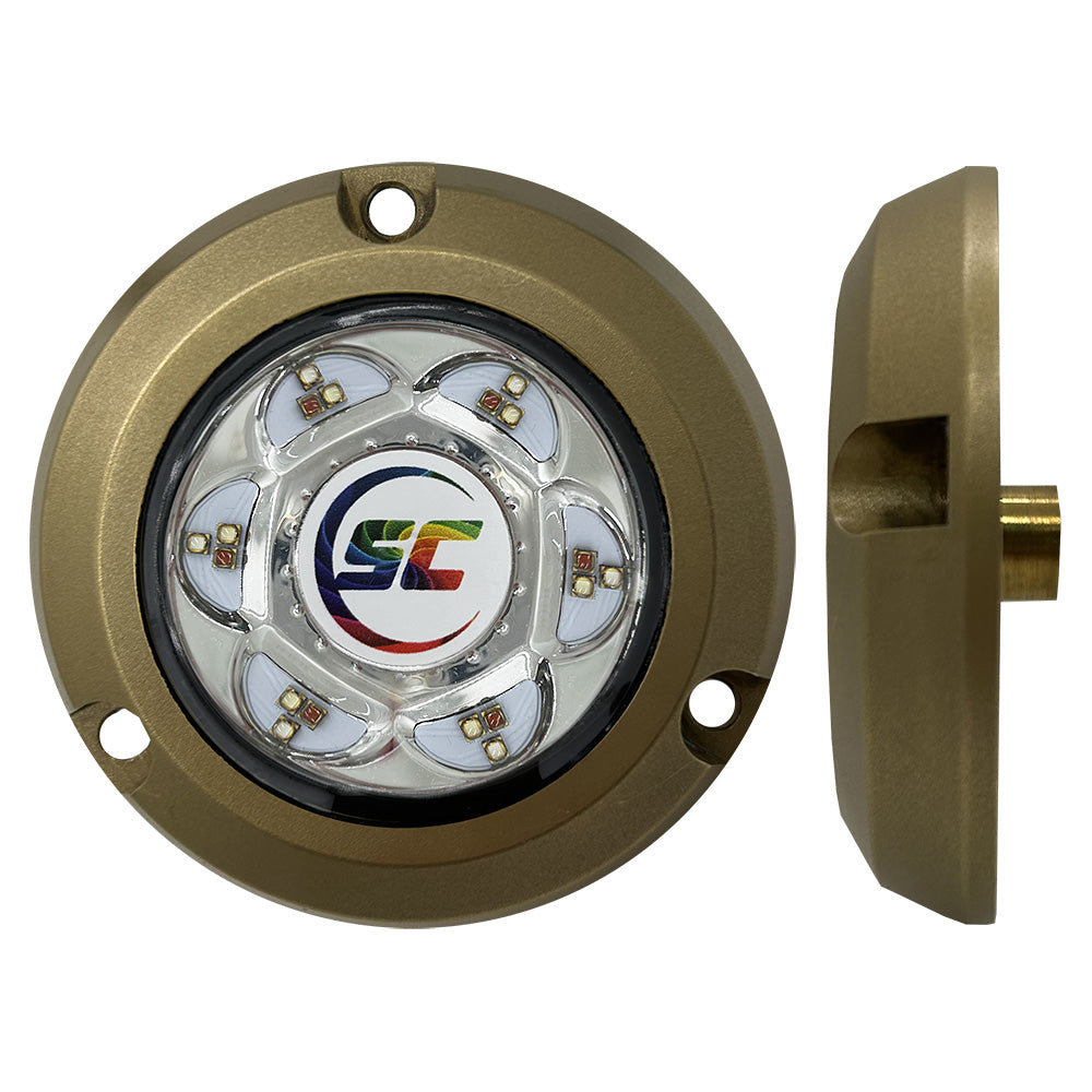 ShadowCaster SC2 Series Bronze Surface Mount Underwater Light  FullColor