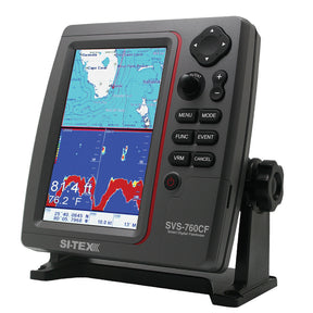 SITEX GPS Dual Frequency 600W Sonar System  7 Color LCD wInternal  External GPS Antenna  CMAP 4D Card