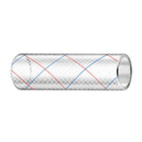 Trident Marine 58 x 50 Clear Reinforced PVC Hose Tubing Red  Blue Tracer