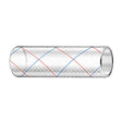Trident Marine 1 x 50 Clear Reinforced PVC Hose Tubing  Red  Blue Tracer