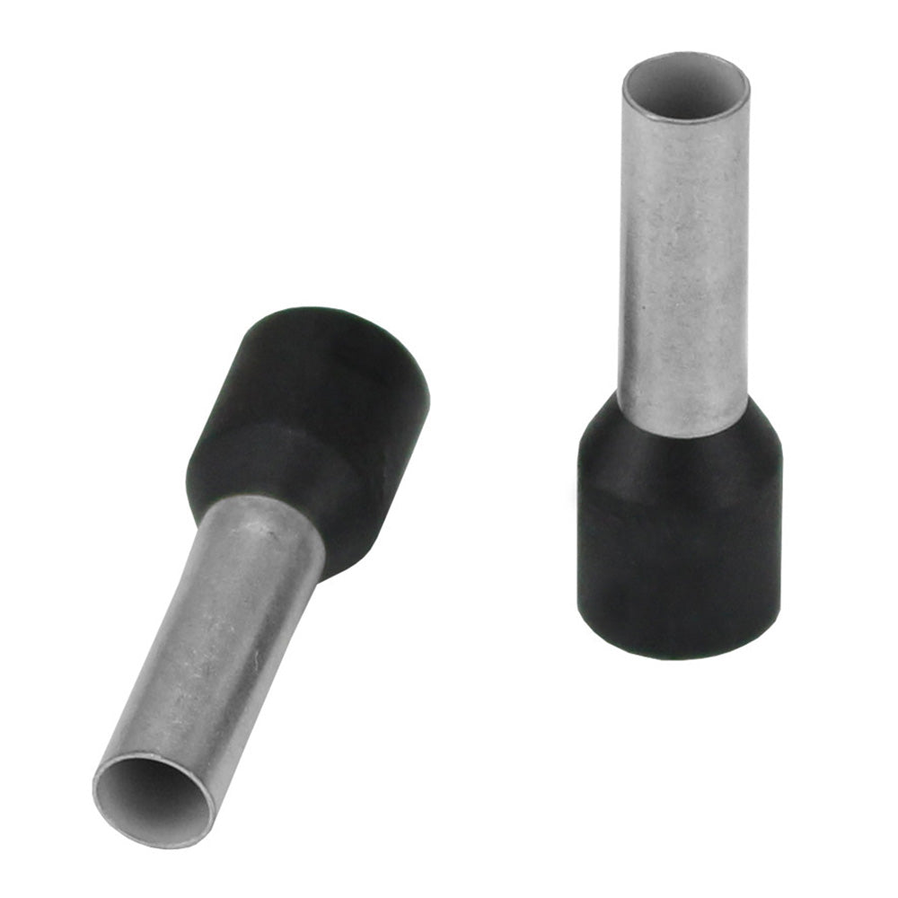Pacer Black 10 AWG Wire Ferrule  10mm Length  25 Pack
