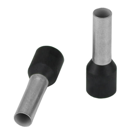 Pacer Black 10 AWG Wire Ferrule  10mm Length  25 Pack