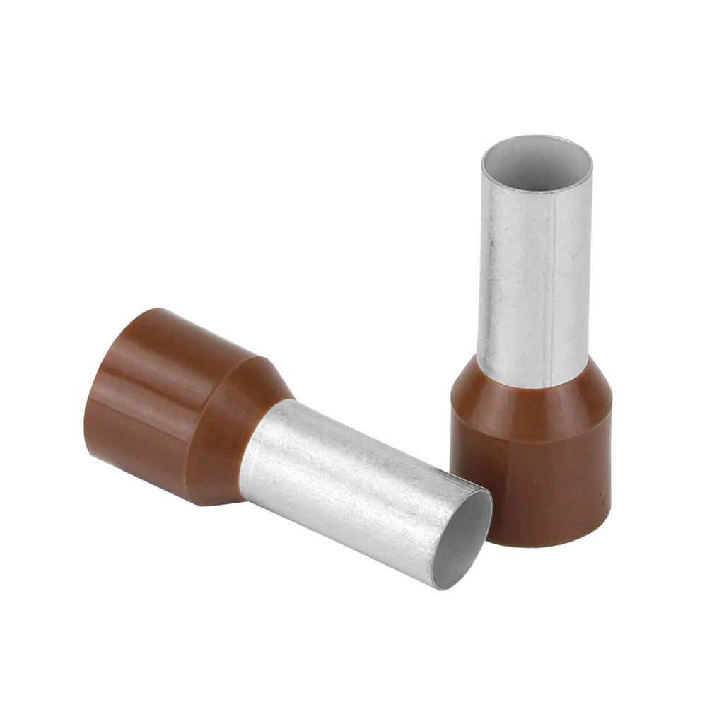 Pacer Brown 4 AWG Wire Ferrule  16mm Length  10 Pack