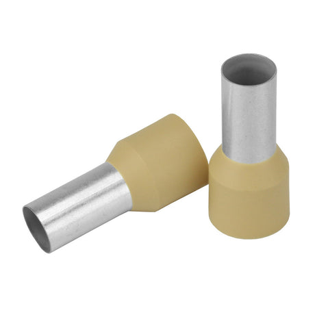 Pacer Beige 2 AWG Wire Ferrule  16mm Length  10 Pack