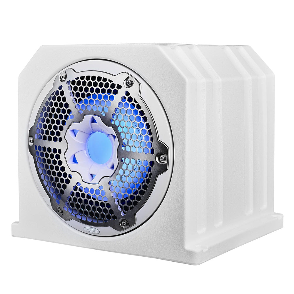 DS18 HYDRO 10 Marine Sub Box wRGB Lighting  White